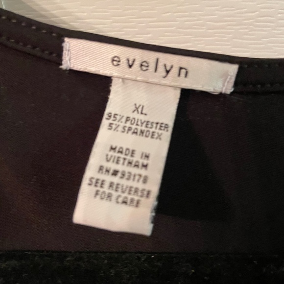 XL Evelyn Dress Black With White Design Wrap Short Sleeve Mid Length - Picture 2 of 6